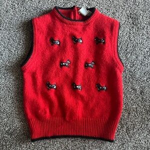 ⭐️Vintage 100% Wool Scottish Terrier Sweater Vest